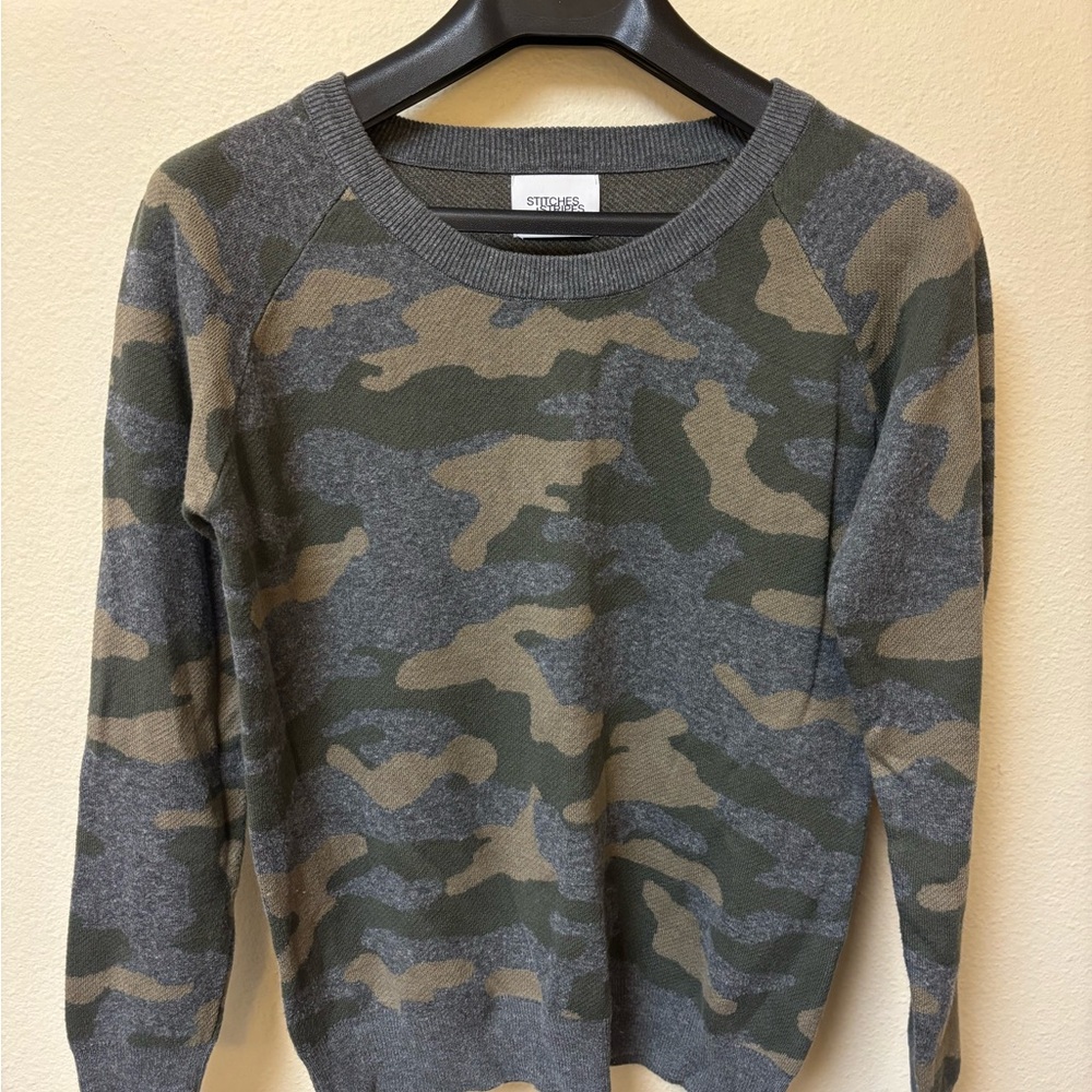 Stitches & Stripes Camouflage Crewneck Sweater